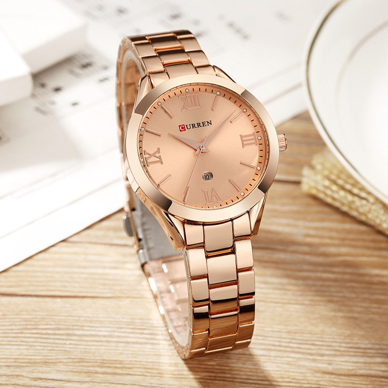 Relógio Feminino de luxo CURREN  Montre Femme