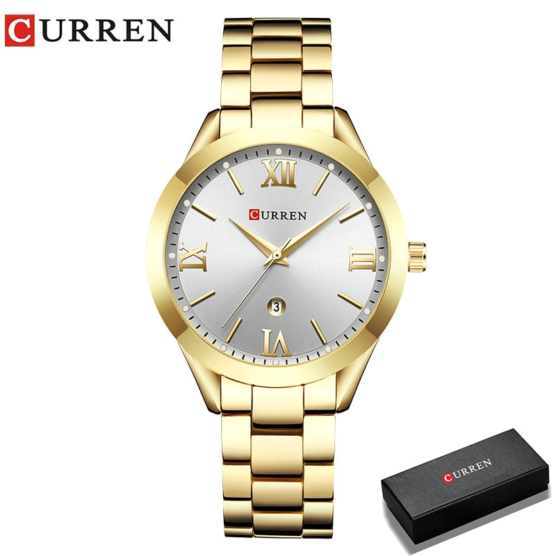 Relógio Feminino de luxo CURREN  Montre Femme