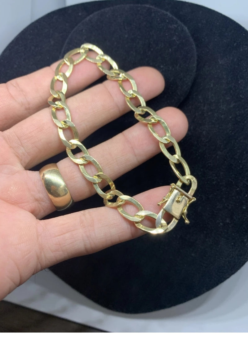 Pulseira De Moeda Antiga  Modelo Laminada 1x1 8mm.