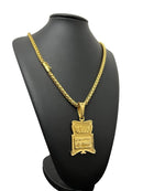 KIT CORDÃO PERUANO + PINGENTE 8MM BANHADO A OURO