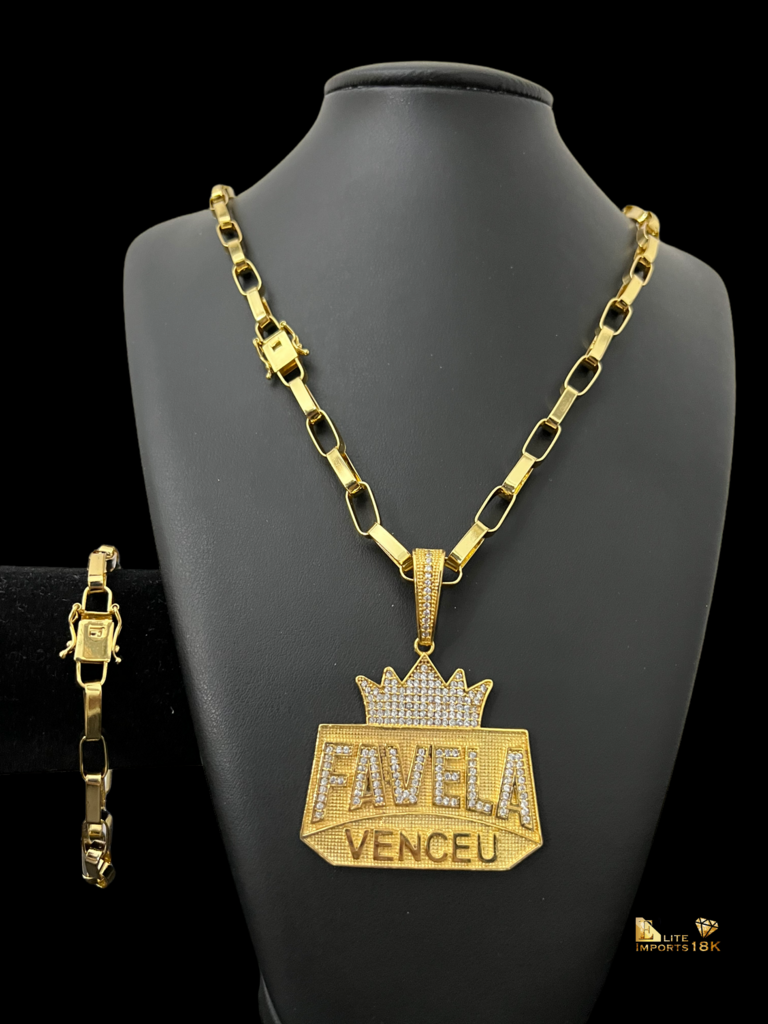 KIT TIJOLINHO 8MM - BANHADO A OURO 18K