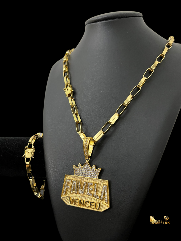KIT TIJOLINHO 8MM - BANHADO A OURO 18K