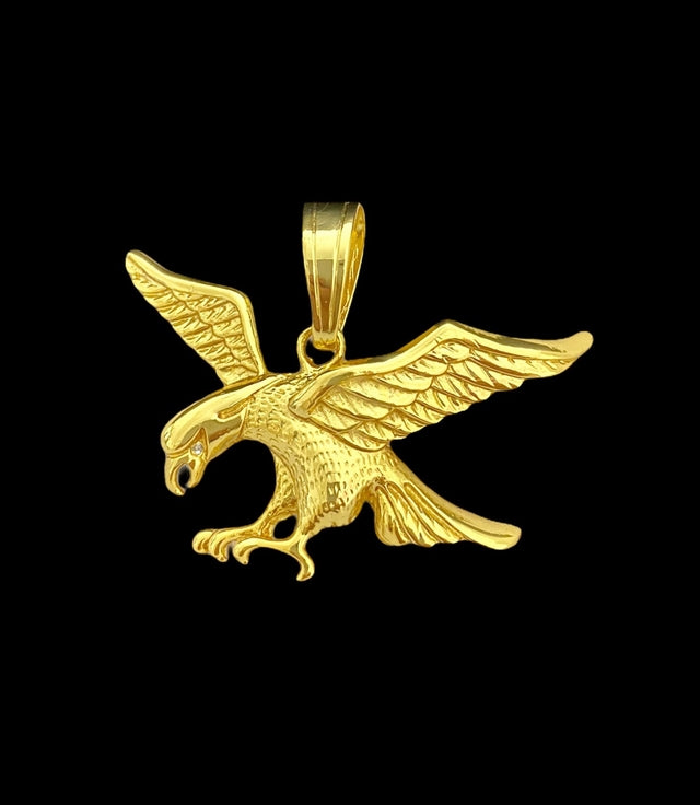 PINGENTE ÁGUIA GG - BANHADO A OURO 18K