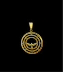 PINGENTE ESPÍRITO SANTO VAZADO -BANHADO A OURO 18K