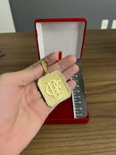 PINGENTE FLAMENGO CRF G- BANHADO A OURO 18K