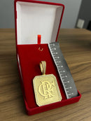 PINGENTE FLAMENGO CRF G- BANHADO A OURO 18K