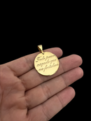 PINGENTE TUDO POSSO NA QUELE - BANHADO A OURO 18K