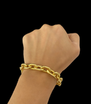 PULSEIRA CADEADO 12MM BANHADA A OURO 18K