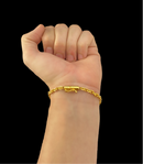 PULSEIRA CADEADO 4MM BANHADA A OURO 18K
