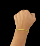 PULSEIRA CADEADO DUPLO 5MM BANHADA A OURO 18K