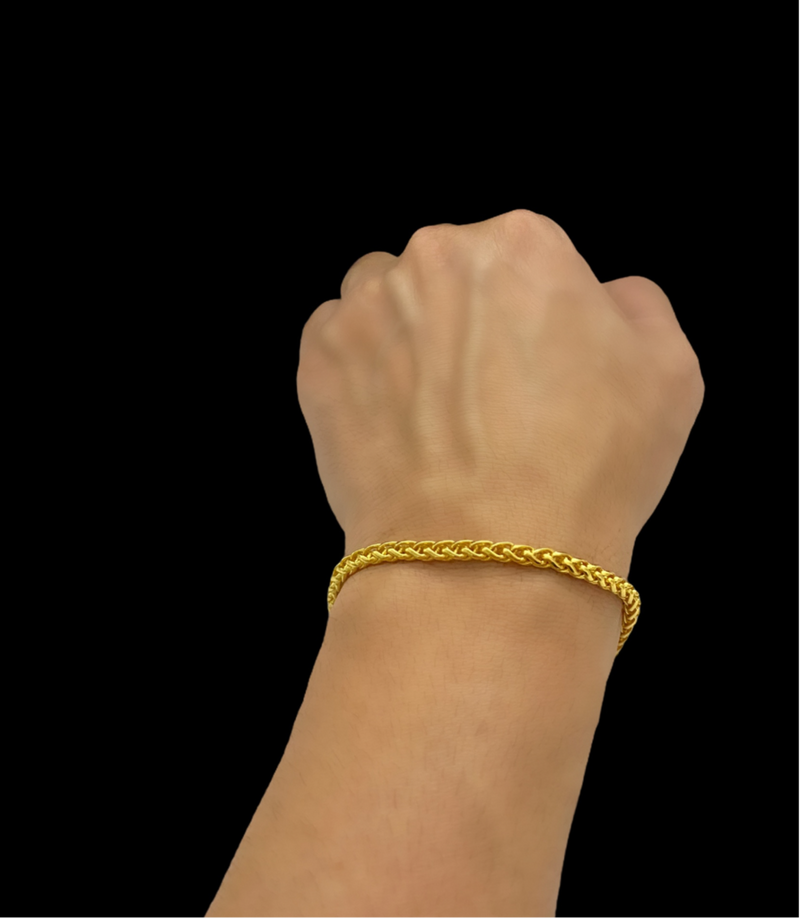 PULSEIRA PERUANA 5MM - BANHADO A OURO 18K