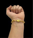 PULSEIRA TIJOLINHO 6MM - BANHADO A OURO 18K