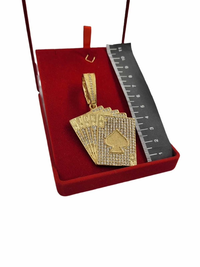 Pingente Baralho (CARTAS) G - Banhado a Ouro 18k