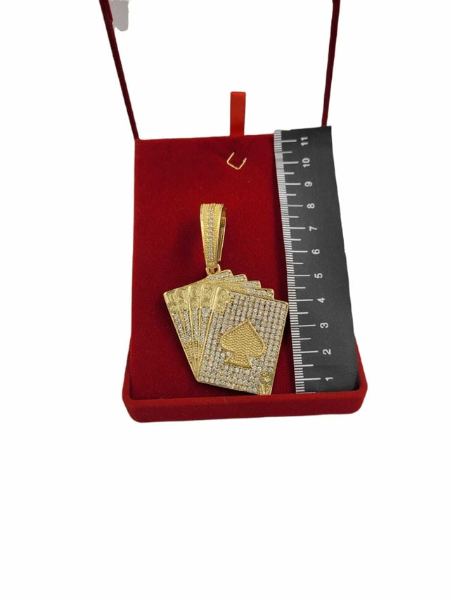 Pingente Baralho (CARTAS) G - Banhado a Ouro 18k