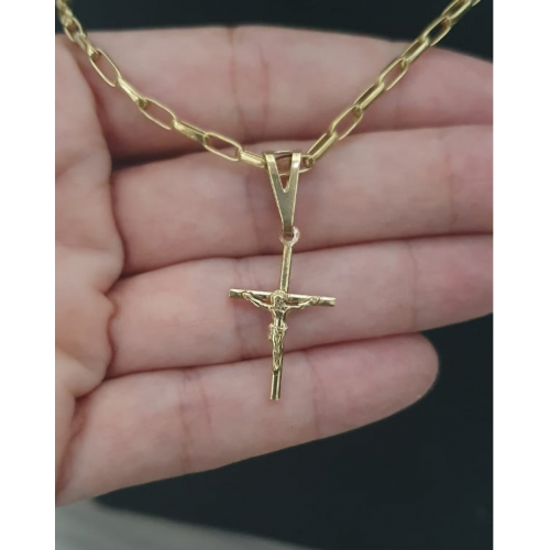 Pingente De Moeda Antiga  Cruz Com Jesus PP