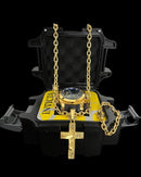 RELÓGIO INVICTA + KIT CADEADO 10MM BANHADO OURO