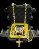 RELÓGIO INVICTA + KIT CADEADO 10MM BANHADO OURO