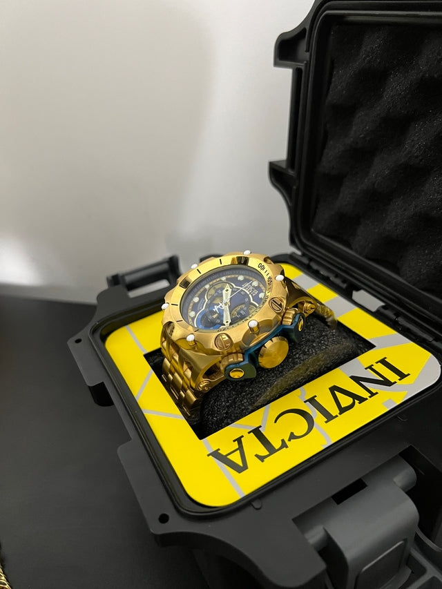 RELÓGIO INVICTA + KIT GRUMET 13MM BANHADO OURO