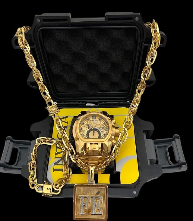 RELÓGIO INVICTA ZEUS MAGNUM + KIT IMPERADOR 10MM BANHADO OURO