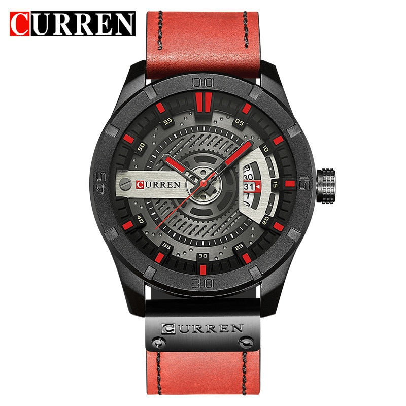 Relógio Masculino CURREN  À Prova D' Água com Calendário Esportivo Dial Luxo 8301