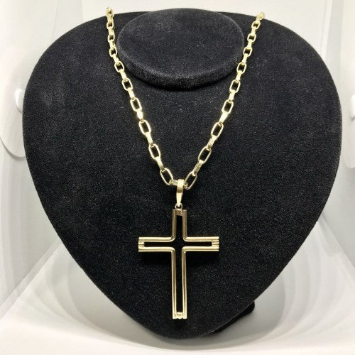 Pingente De Moeda Antiga – Modelo Crucifixo Tubo