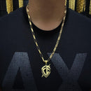 Corrente Moeda Antiga Cartier 5mm + Pingente