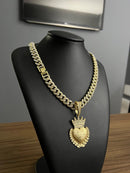 PINGENTE CRAVEJADOS 13MM - BANHADO OURO 18k