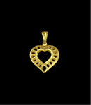 PINGENTE CORAÇÃO FOLHAS VAZADO -BANHADO A OURO 18K