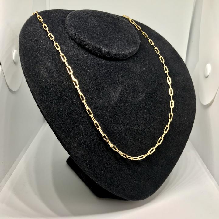 Corrente Moeda Antiga Cadeado Alongadinho 3mm