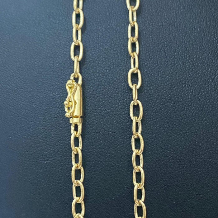 Corrente e Pulseira Moeda Antiga  Cadeado 4mm