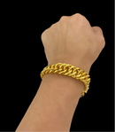 Pulseira Grumet 15mm Banhada Ouro 18K