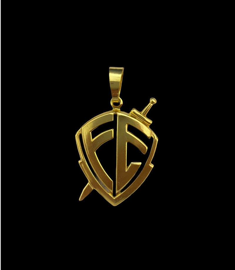 PINGENTE FÉ VAZADO M - BANHADO A OURO 18K