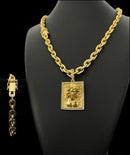 KIT CADEADO 12MM - BANHADO A OURO 18K