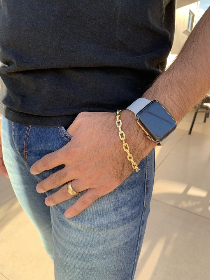 Pulseira Moeda Antiga Cadeado 6mm