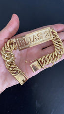 Bracelete moeda antiga personalizado com nome