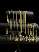 CORRENTE + PINGENTE BANHADO A OURO 18K