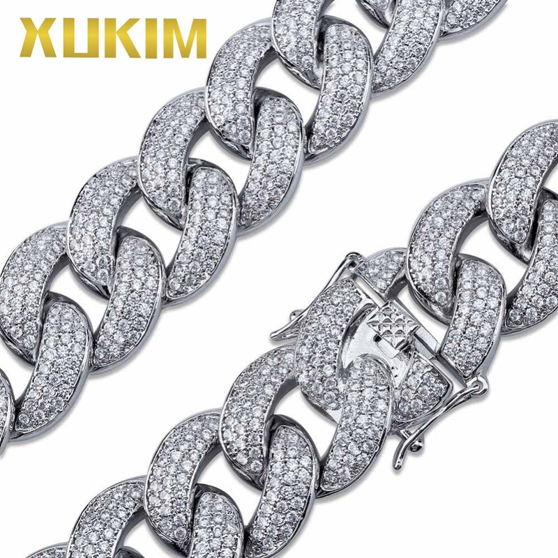XUXIM ICE CHAIN 18mm Zircônia Miami Cuban Link