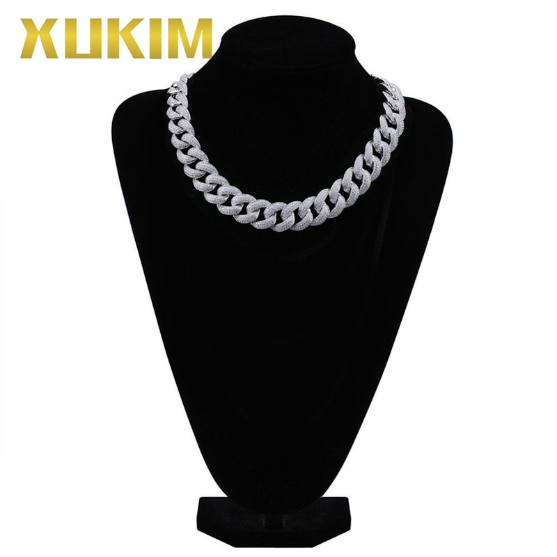 XUXIM ICE CHAIN 18mm Zircônia Miami Cuban Link