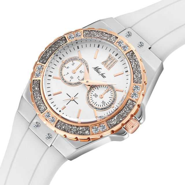 Relógio MissFox Femin Rose Gold Unique A Prova D'Agua