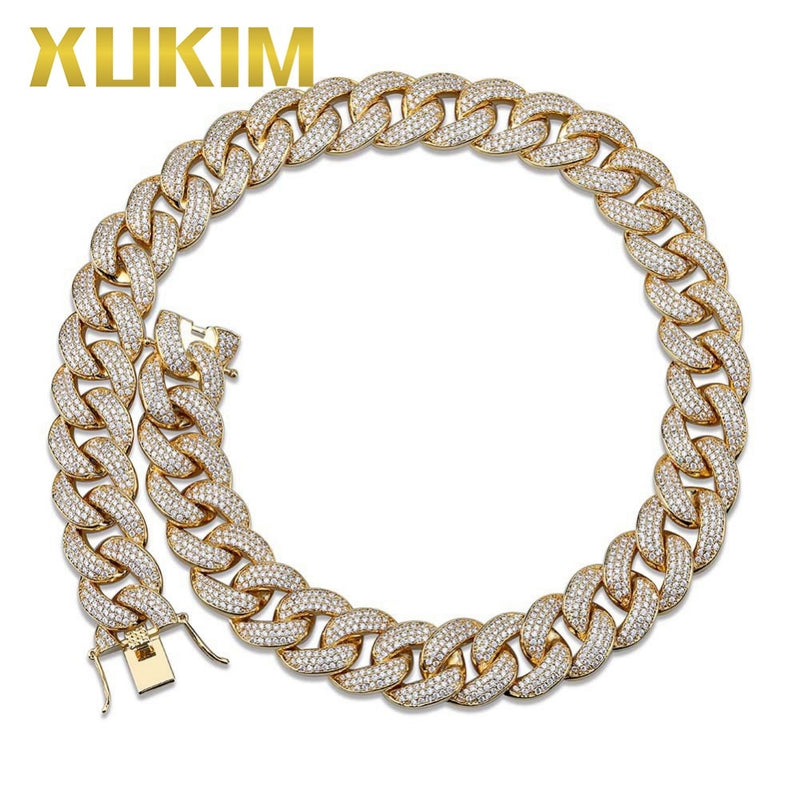 XUXIM ICE CHAIN 18mm Zircônia Miami Cuban Link