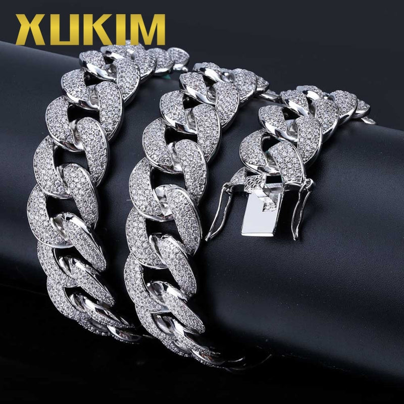 XUXIM ICE CHAIN 18mm Zircônia Miami Cuban Link