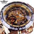 Relógio Masculino Bezel Golden Watch Luxo Montre Homme