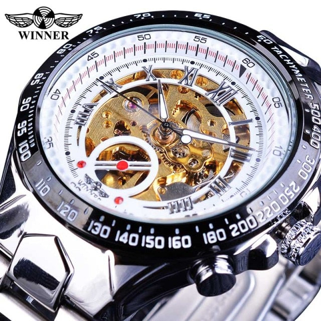 Relógio Masculino Bezel Golden Watch Luxo Montre Homme