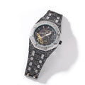 Relógio Mechanical Luxury Estilo Ice Chain Cravejado De Zircônia Cubica