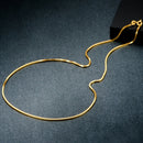 Colar de ouro 18k maciço feminino Luck Milan  1,3 mm 2-2,3 g