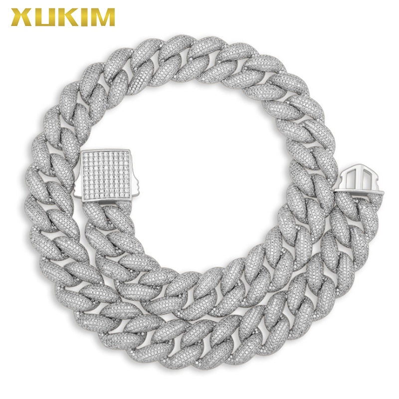 XUKIM INCE CHAIN  Tamanho Grande 18mm Bling  Fat Chain