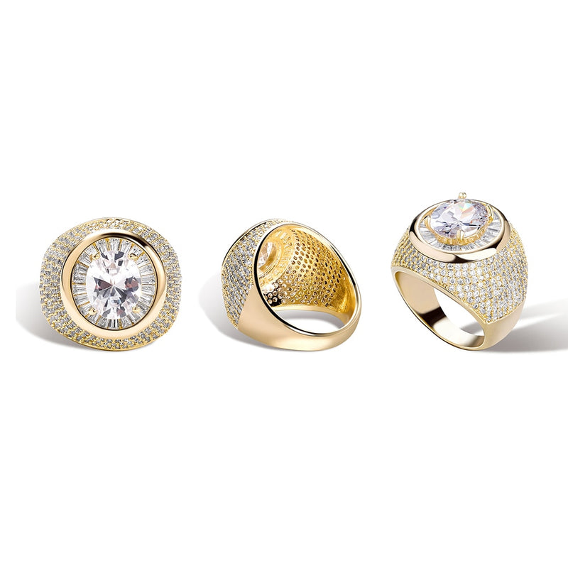 Anel Ice Ring TopGrillz Cravejado De Zirconia Cubica Luxury