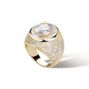 Anel Ice Ring TopGrillz Cravejado De Zirconia Cubica Luxury