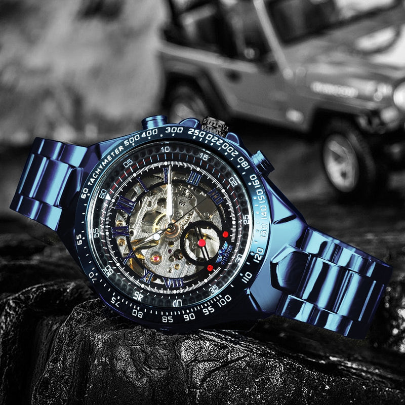 Relógio Blue Orizon Moda Sport Luxo Aço Inoxidável