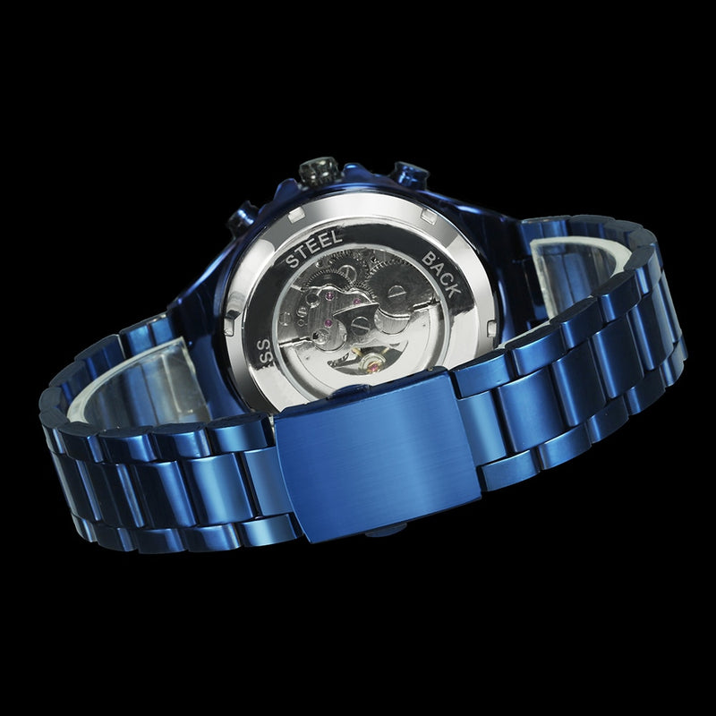Relógio Blue Orizon Moda Sport Luxo Aço Inoxidável